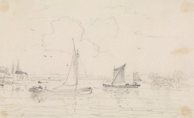 Suda İki Yelkenli Gemi Taslağı by Capt. Thomas Hastings
