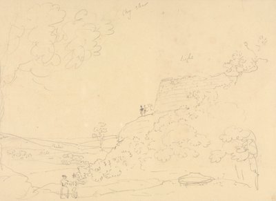 Bir Hillside Bastion Taslağı, Wight Adası by Capt. Thomas Hastings