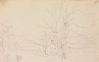 Büyük Bir Ağaç ve Bir Kulübe Taslağı by Capt. Thomas Hastings