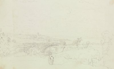Uzaktaki Kale ile Çizilmiş Manzara by Capt. Thomas Hastings