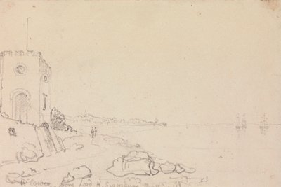 Lord Henry Seymour's Bathing House'dan West Cowes, Ekim 1825 by Capt. Thomas Hastings