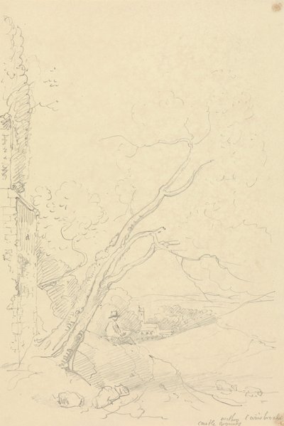 Carisbrooke Castle Grounds içinde, Wight Adası by Capt. Thomas Hastings