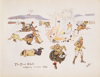 The First Shell, Ladysmith, 1899, The Leaguer of Ladysmith, 1900 by Captain Clive Dixon