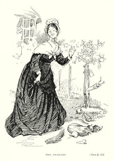 Dickens karakteri: Bayan Nickleby (lito) by Captain Edward Henry Handley Read
