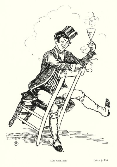 Dickens karakteri: Sam Weller (taş) by Captain Edward Henry Handley Read
