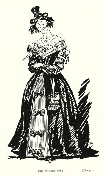 Dickens karakteri: The Spinster Teyze (lito) by Captain Edward Henry Handley Read