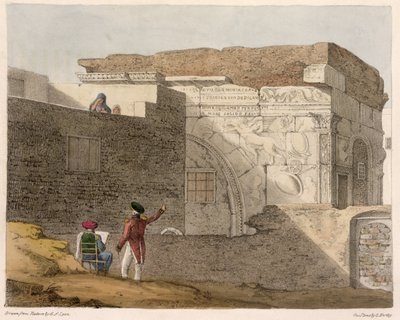 Zafer Takı, Trablus, George Harley (1791-1871) 1821 tarafından kazınmış 'Kuzey Afrika'da Seyahatlerin Bir Anlatısı'ndan levha 4 by Captain George Francis Lyon