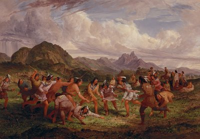Siyu Kızılderilileri Arasında Top Oynama, 1851 by Captain Seth Eastman