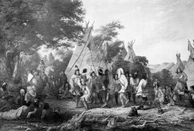 Dakotaların Köpek Dansı, c1847. by Captain Seth Eastman