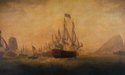 Amiral Lord Howe tarafından Cebelitarık Rölyef by Captain William Elliott