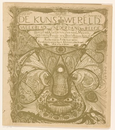 Kapak: Sanat Dünyası, 1894 by Carel Adolph Lion Cachet
