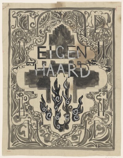 Eigen Haard'ın kapağı için tasarım by Carel Adolph Lion Cachet