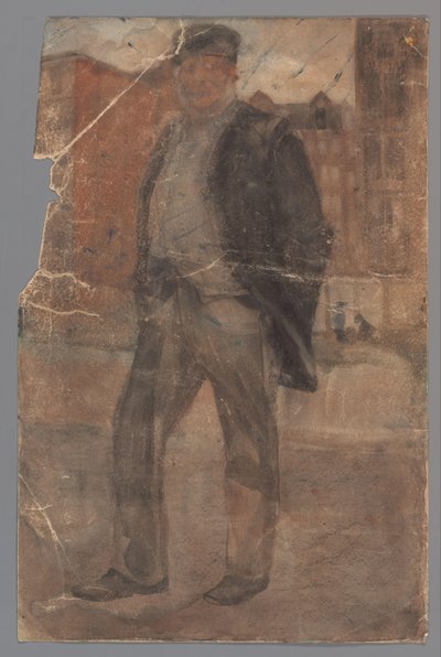 Sert kap ile duran adam by Carel Adolph Lion Cachet