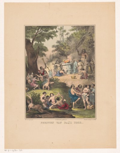 Baal Peor'a Tapınma Baal Peor Ziyafetleri (nesne üzerindeki başlık) by Carel Christiaan Antony Last