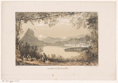 Lugano Gölü manzarası Lago di Lugano (nesne üzerindeki başlık) by Carel Christiaan Antony Last