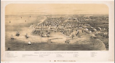 Odessa Limanı Odessa, limanları ve tahkimatlarıyla kuş bakışı (nesne üzerindeki başlık) by Carel Christiaan Antony Last