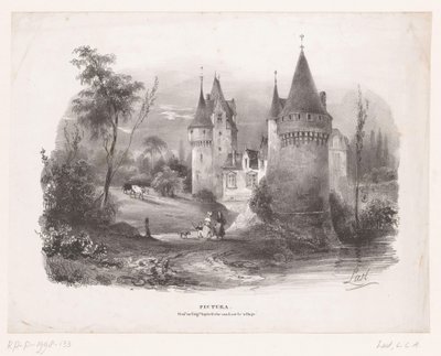 Kasteel Pictura (nesne üzerinde seri başlığı) by Carel Christiaan Antony Last