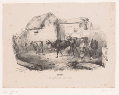 Çoban ile inek sürüsü Pictura (nesne üzerinde seri başlığı) by Carel Christiaan Antony Last