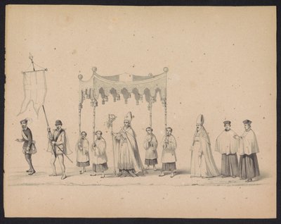 Utrecht Öğrencilerinin Maskeli Balosu, 1846 (levha 10) İspanya Prensi II. Philip