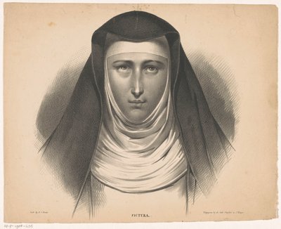 Bir rahibe portresi Pictura (nesne üzerinde seri başlığı) by Carel Christiaan Antony Last