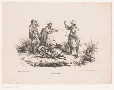 Rustende jager Pictura (nesne üzerinde seri başlığı) by Carel Christiaan Antony Last