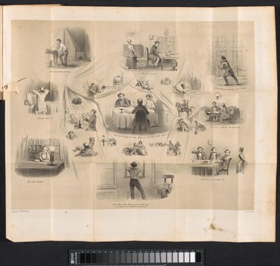 Leiden öğrenci almanağında karikatür, 1853 by Carel Christiaan Antony Last