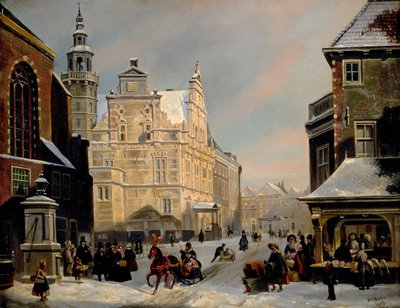 Belediye Binası, Lahey, 1853. by Carel Jacobus Behr