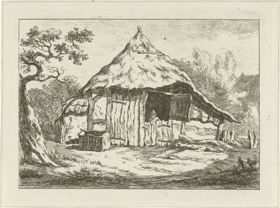 Açık üst kapı ile çiftlik evi Manzaralar (1-6) (dizi başlığı) by Carel Lodewijk Hansen