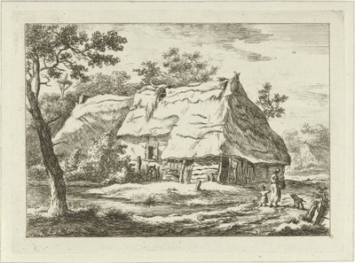 Bir çiftlikte çocuğu olan kadın Manzaralar (1-6) (dizi başlığı) by Carel Lodewijk Hansen