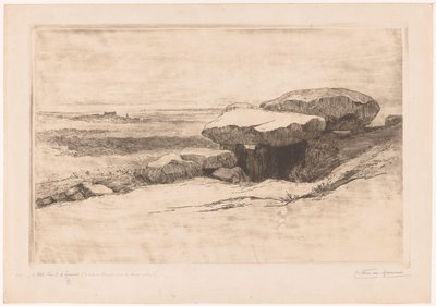 Plouharnel sahilinde Rondossec Dolmenleri by Carel Nicolaas Storm van 