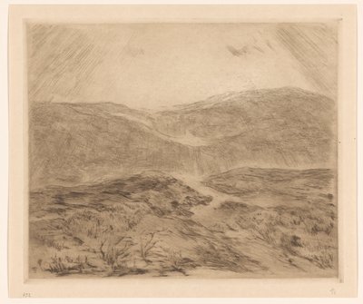 Güneş ışınları ile kumul manzara by Carel Nicolaas Storm van 