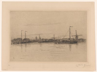 Dordrecht'in görünümü by Carel Nicolaas Storm van 