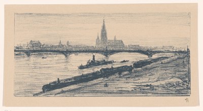Frankfurt am Main manzarası by Carel Nicolaas Storm van 