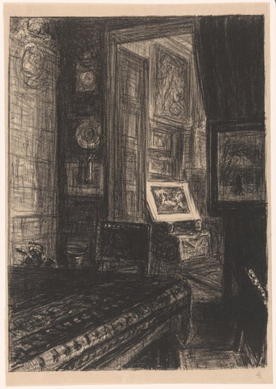 Bir oturma odasının iç kısmı by Carel Nicolaas Storm van 