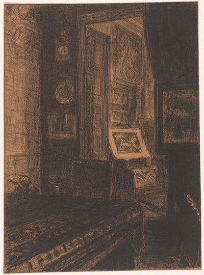 Bir oturma odasının iç kısmı by Carel Nicolaas Storm van 