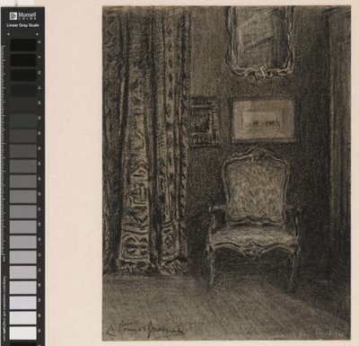 Kamerinterieur de Rue du Trône 190 te Brussel by Carel Nicolaas Storm van 