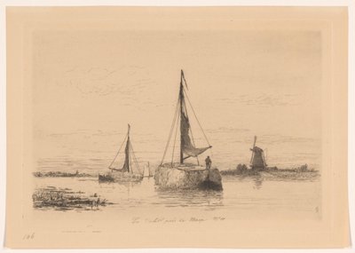 Weesp yakınlarındaki Le Vecht (nesnedeki orijinal başlık) La Hollande (orijinal seri başlığı) by Carel Nicolaas Storm van 