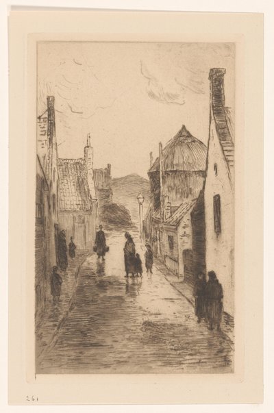 Katwijk'te sokak görünümü by Carel Nicolaas Storm van 