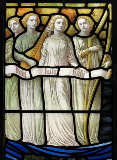 Grappenhall, St Wilfrids, Shrigley & Hunt (1873-1982), Carl Almquist, Kuzuya Tapınma, Melek Müzisyenler, 1886 by Carl Almquist