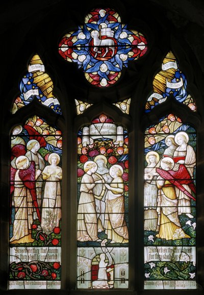 Llantysilio, St Tysilio, Shrigley & Hunt (1873-1982), Carl Almquist, Angelic Chorus, 1890 by Carl Almquist