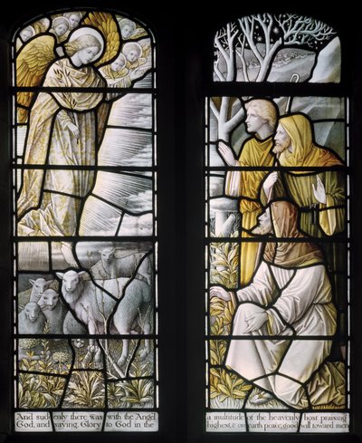 Over Wyresdale, Christ Church, Shrigley & Hunt (1873-1982), Carl Almquist, The Shepherds Church, Shepherd, Sheep, 18 by Carl Almquist