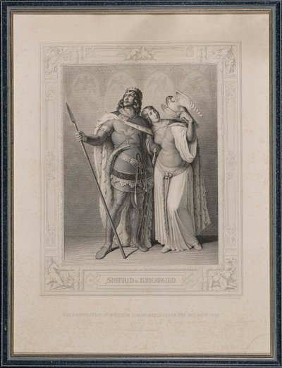 Nibelungenlied. Siegfried ve Kriemhild, 1860. by Carl Arnold Gonzenbach