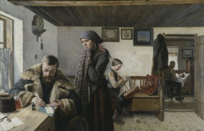 Doktor Çağırıyor, c.1900 (tuval üzerine yağlı boya) by Carl Aspelin