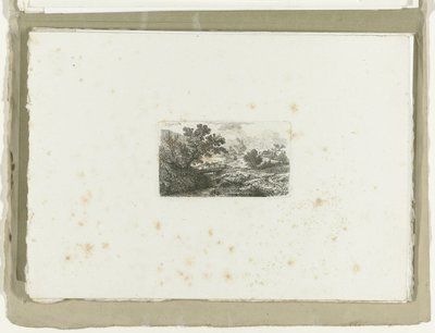 Akış üzerinde köprülü manzara On altı manzara (dizi başlığı) by Carl August Lebschee