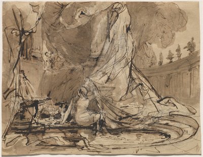 David ve Bathsheba by Carl Blechen