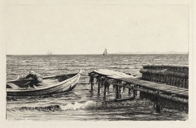 Köprünün yanındaki tekne by Carl Bloch