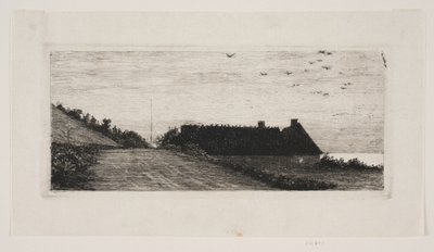Sahil kenarındaki evler. Yaz Gecesi by Carl Bloch