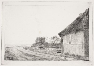 Ev ve bahçe deniz kenarında by Carl Bloch