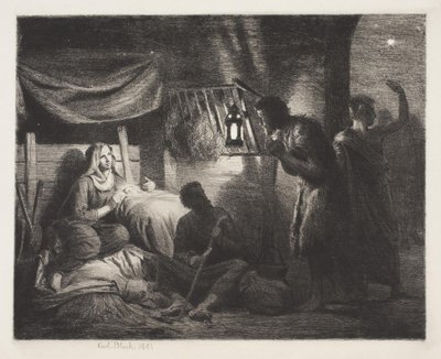 çobanların ibadeti by Carl Bloch