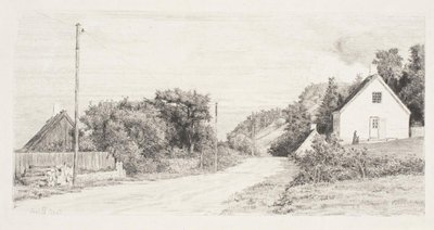 Evler arasındaki köy yolu by Carl Bloch